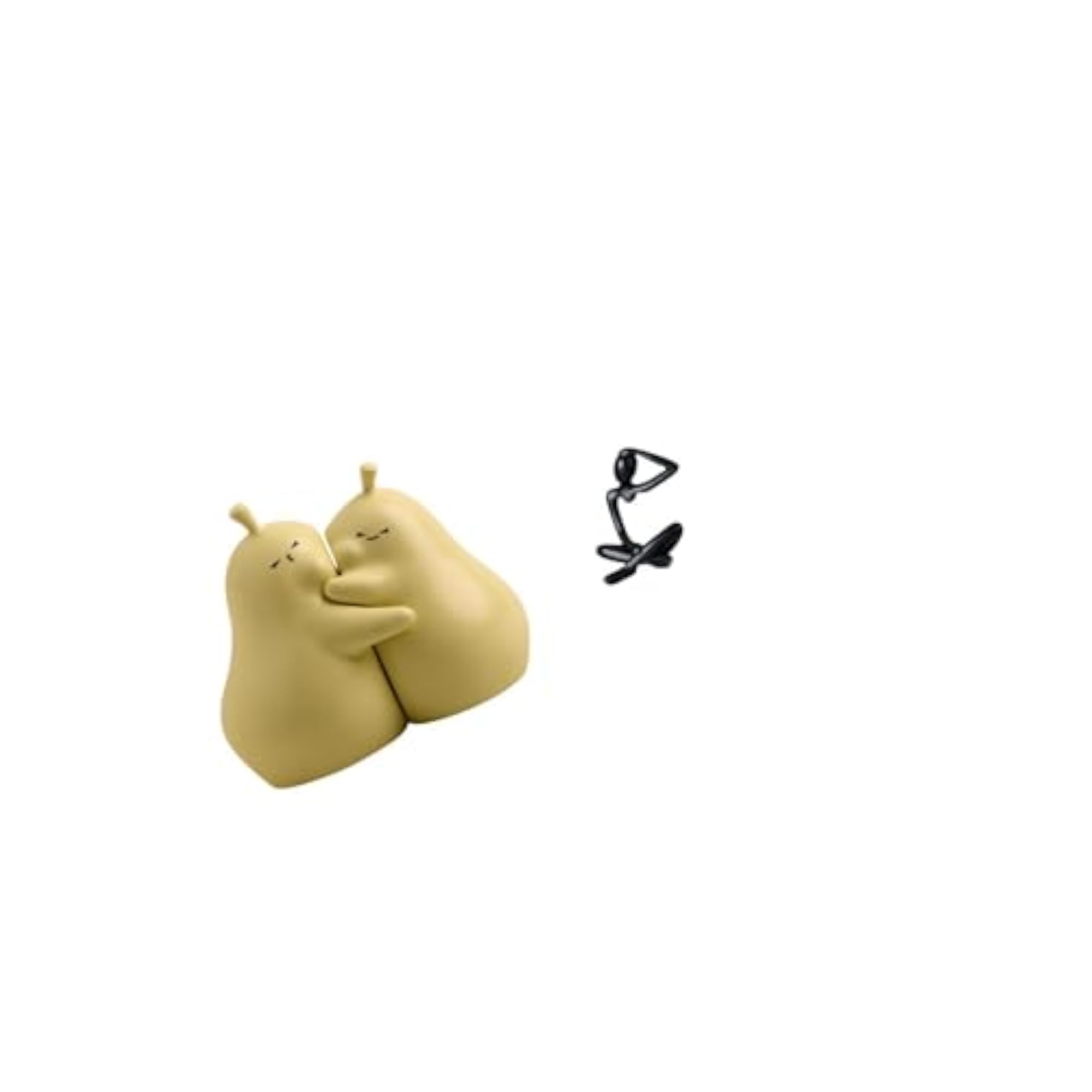 Hugging Pear Ceramic Bookend, Abstract Statue Ornament
